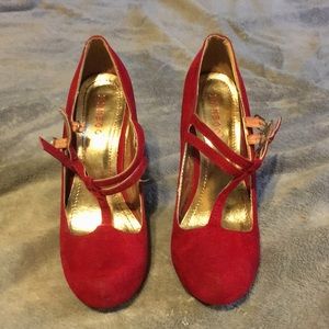 Bamboo Mary Jane’s red